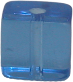 02016 Glaskraal vierkant Blauw 6mm 1 streng (±30cm)