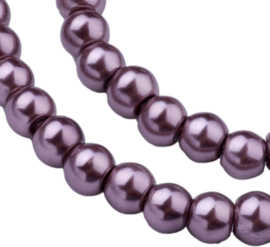 04688 Glasparel Streng (±40cm) Grayish Purple 4mm; gat 0,8mm 1 streng