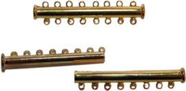 01601 Magnetische Schiebeverschluss 8-rings Goldfarbe 45mmx10mm 1 stück