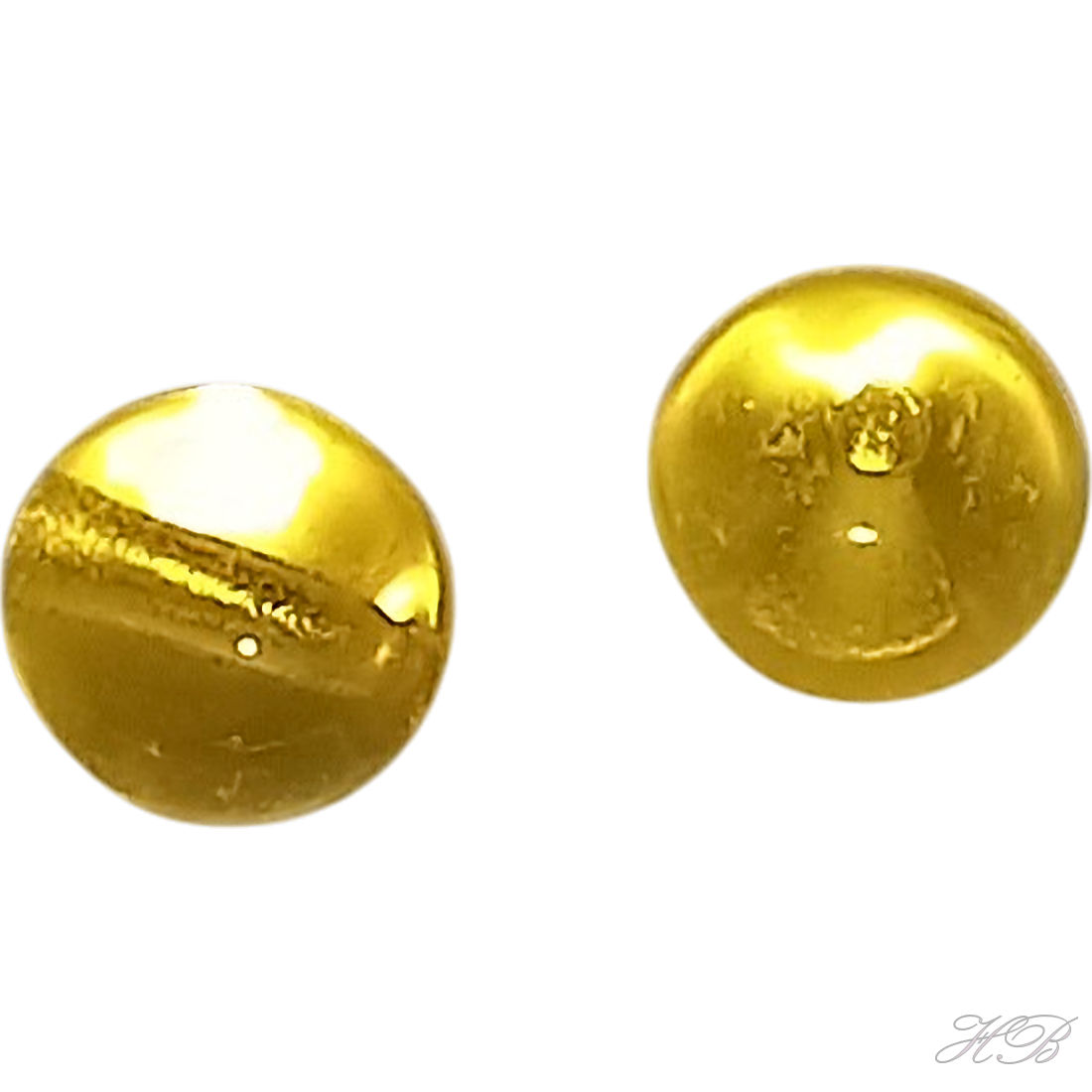 05286 Glaskraal Rond (in potje) Geel   6mm; gat 1mm ±80 stuks