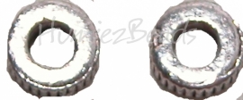 02937 Spacer schroefdraad Antiek zilver (Nikkelvrij) 2mmx6,5mm 15 stuks
