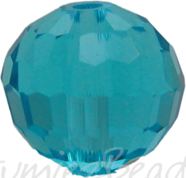 00996 Glasperle Imitation Swarovski 5000 round Sapphire 10mm 4 stück