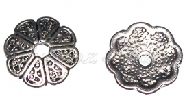 01997 Käppchen blume Antiksilber (Nickelfrei) 13mmx2mm; loch 2mm 11 stück