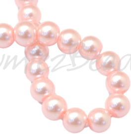 04042 Glasparel Pink 3-4mm; gat 0,5mm 1 streng ±30cm