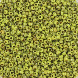 MR-15046 Miyuki Rocailles opaque picasso chartreuse (15-4515) 15/0 ±5 gram