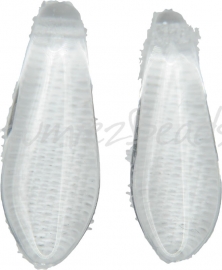 00768 Tsjechische glaskraal Transparant 15mmx5mm-2mm; gat 1mm van links naar rechts 8 stuks