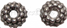 03041 Spacer daisy tripple Antiek zilver (Nikkelvrij) 3,5mmx7mm 15 stuks