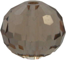 01657 Glasperle Imitation Swarovski 5000 round Topaz 10mm 4 stück