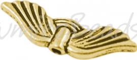 00236 Spacer vleugel Antiek goud (Nikkel vrij) 7 stuks