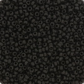 MR-15004 Miyuki Rocailles opaque matte black (15-401F) 15/0 ±10 gram