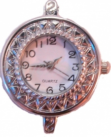 01063 Horloge Antiek zilver  1 stuks