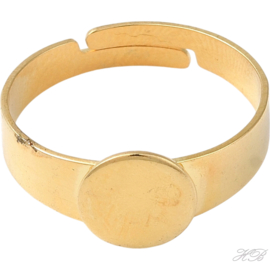 05617 Vingerring (304 stainless steel)  Goudkleurig 17mm; tray 8mm 1 stuks