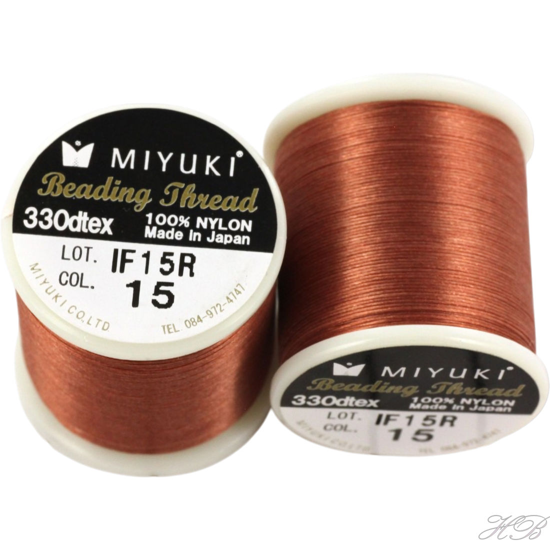 MB-0213 Miyuki beading draad ±50meter Bruin 0,2mm 1 rol