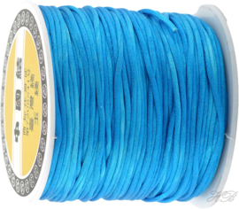 N-1008 Nylondraad (lijkt op satijnkoord) Dodger blue 1mm ±14 meter