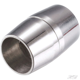 03305 Magneetslot  Metaalkleurig 304 stainless steel  19x13mm; gat 10mm 1 stuks