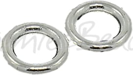 02243 Gesloten ringel plat Silberfarbe 8mmx1,5mm; loch 5mm 14 stück