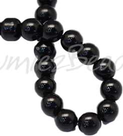 04036 Glasparel Black 3-4mm; gat 0,5mm 1 streng ±30cm