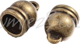 02534 Endkappe mit auge Bronzefarbe (nickelfrei) 10mmx14mm; loch 9mm 3 stück