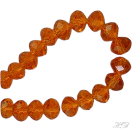 05460 Glaskraal streng (±17cm) rondel (±170pcs) Sun 1x2mm; gat 0,5mm 1 streng