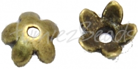 03782 Kralenkap kap Antiek brons (Nikkelvrij) ±25 stuks