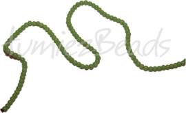 03693 Glaskraal streng (±30cm) baking painted Groen 4mm 1 stuks