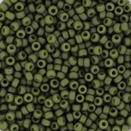 MR-11044 Miyuki Rocailles opaque matte olive (11-2318) 11/0 ±10 gram