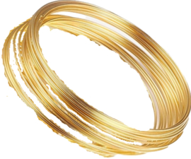 SPI-0006 Spiralarmband Goldfarbe (nickelfrei) 10 drehungen