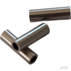 03267 Buiskraal (Stainless steel) Metaalkleurig 10x2mm; gat 1mm 7 stuks