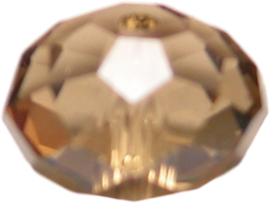 01580 Glasperle imitation swarovski Light Colorado Topaz ab 8mmx10mm 6 stück