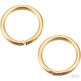 05590 Ringetjes  Goudkleurig (18k) (304 stainless steel) 4x0,5mm ±100 stuks