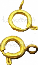 01675 Federverschluß Goldfarbe (nickelfrei) 7mm 6 stück