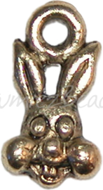 00209 Bedel konijnenhoofd Antiek goud