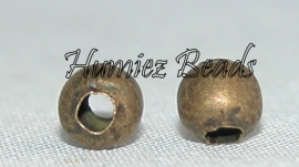 02862 Spacer rond Brons (Nikkelvrij) 4mm ± 50 stuks