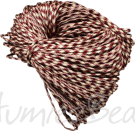 PARA-4020 Paracord Bordeaux-goldfarbe 4mm 6 meter