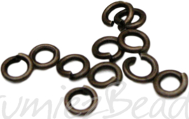 00950 Ringetjes zware kwaliteit Antiek brons (Nikkelvrij) ±50 stuks