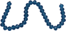 01425 Glasperle imitation swarovski faceted Abacus strang (±20cm) Blau 7mmx10mm 1 strang