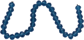 01425 Glaskraal imitatie swarovski faceted Abacus streng (±20cm) Blauw 7mmx10mm 1 streng