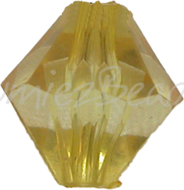 00071 Acryl perle bicone Gelb 14mm 7 stück