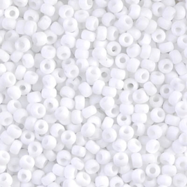 MR-08005 Miyuki Rocailles opaque matte white (8-402F) 8/0 ±15 gram