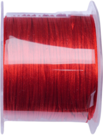 N-2105 Satijnkoord  Rood 2mm ±10 meter