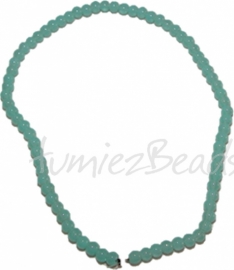 03499 Glasperle strang (±40cm) imitation jade Hellblau 6mm 1 strang