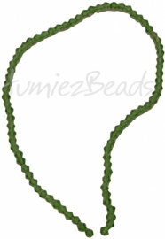 03210 Glaskraal Imitatie swarovski bicone licht groen 4mm 1 streng (±30cm)