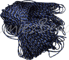 PARA-4042 Paracord Blau-weiß-schwarz 4mm 6 meter