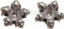 00274 Spacer daisy dotted Antiek zilver (Nikkel vrij) 20 stuks