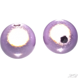 04619 Acryl kraal Miracle Paars  10mm; gat 1mm 8 stuks