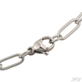 K-0011 Ketting Paperclip Metaalkleurig 590x4x0,8mm 1 stuks