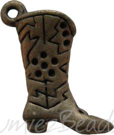 00875 Anhänger cowboystiefel Bronzefarbe 23mmx1,5mm