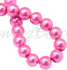 04039 Glasparel HotPink 3-4mm; gat 0,5mm 1 streng ±30cm