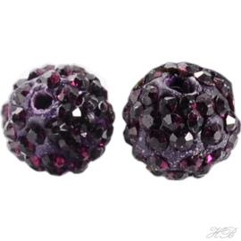 04953 Fimokraal Discobal Amethyst 10mm; gat 1,5mm 1 stuks