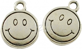 03843 Anhänger smiley Antiksilber (Nickelfrei) 15mmx12mm 4 stück